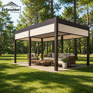 Pergola Contemporanea da Esterno Airfun con Telaio in Alluminio e Tetto Parasole per Hotel, Ristoranti e Resort - Product Image 1