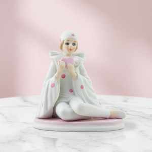 Figurine de <span class=keywords><strong>clown</strong></span> Pierrot en céramique et <span class=keywords><strong>porcelaine</strong></span>, faite à la main et émaillée sur mesure - Product Image 2