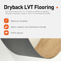 Holzoptik LVT-Bodenbelag für den Heimgebrauch Wasserdicht Kratzfest Trockenrücken Vinyl-Planken Klick-Installation Büro Fitnessstudio
