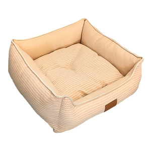 100% Cotton Small Pet Sofa <strong>Fashion</strong> Classic Washable Plush Oval Luxury Calming <strong>Bed</strong> with Animal Pattern for Cats <strong>Dogs</strong> Box - Product Image 5