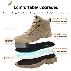 Scarpe Antinfortunistiche da <span class=keywords><strong>Uomo</strong></span> con Puntale in Acciaio, Antiurto, Antiperforazione, Resistenti all'Usura, Alte, Antiscivolo, con Suola in <span class=keywords><strong>Gomma</strong></span>, <span class=keywords><strong>Stivali</strong></span> da Lavoro Protettivi - Product Image 4