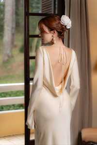 <span class=keywords><strong>Robe</strong></span> de soirée de luxe en satin de <span class=keywords><strong>soie</strong></span> sans dos pour femmes, <span class=keywords><strong>robe</strong></span> de cérémonie tendance, <span class=keywords><strong>robe</strong></span> décontractée de Dubaï, vestido - Product Image 2