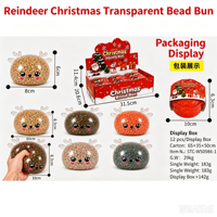 Weihnachtliches Squishy-Hasen-Elch-Weihnachtsbrötchen-Quetschspielzeug, weiches Stressabbau-Fidget-Spielzeug, Weihnachtsdeko-Geschenk, Kinder-Feiertagsparty-Geschenk