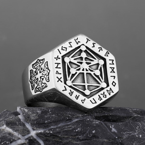 Hip Hop Style Edelstahl Viking Herren <span class=keywords><strong>ring</strong></span> mit Kompass Modischer Edelstahl <span class=keywords><strong>ring</strong></span> für Herren - Product Image 5
