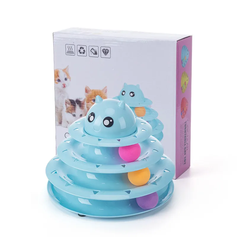 Hot Sale Spot Pet Four-layer Turntable Toy Cat Relieve Boredom Funny Cat Interactive Cat Toy