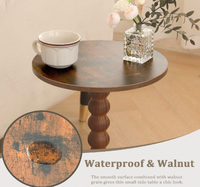 Table basse et table d'appoint en bois massif moderne, gain de place, meubles de salon avec un design durable