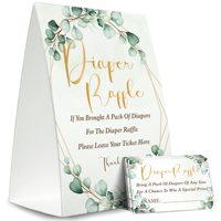 Tickets de tombola pour couches avec boîte, jeu de fête pour baby shower, kit de jeu amusant pour fête, jeux divertissants et fournitures de fête pour une célébration joyeuse
