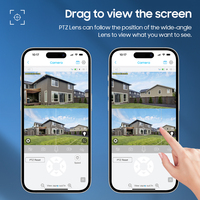 Caméra à batterie solaire HD 4G à double objectif Caméra solaire panoramique grand angle PTZ GSM Caméra de vidéosurveillance IP65 à faible consommation d'énergie