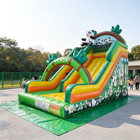 Nouvelle Conception Toboggan Gonflable Commercial en PVC Thème Panda, Vente Directe Usine, pour Enfants et Adultes, Personnalisable pour Location de Fêtes en Extérieur