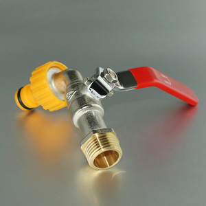 Robinet extérieur Kangweishen 20 mm à poignée unique, débit élevé, connecteur de tuyau d'arrosage pour lavage de voiture et arrosage - Product Image 1