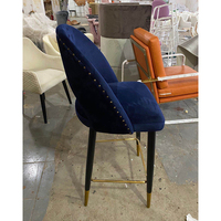 Nouveaux tabourets de bar contemporains en velours de haute qualité, chaises de bar modernes, tabourets de luxe pour cuisine