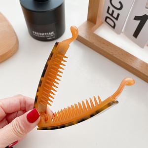 ODBO Acétate Cellulose Grande pince à <span class=keywords><strong>cheveux</strong></span> pour femmes et filles Pinces à <span class=keywords><strong>cheveux</strong></span> en forme de banane - Product Image 4