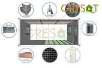 Conteneur mobile de 20 pieds en panneaux sandwich d'acier respirants préfabriqués en kit, design ferme, pour hôtel, bureau, boutique ou villa