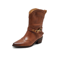 Bottines à lacets en cuir véritable pour femmes, confortables, légères et douces