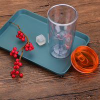 Nouvelle tasse à vin en plastique Double couche 10oz tasse de fruits collecte boisson tasse pour hommes et femmes créatif comme gobelet matériel pour la fête