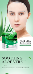 Mascarilla Hidratante de <span class=keywords><strong>Aloe</strong></span> <span class=keywords><strong>Vera</strong></span> que Equilibra el Contenido de <span class=keywords><strong>Agua</strong></span> y Grasa de la Piel, Mascarilla Facial Completa para Invierno - Product Image 2
