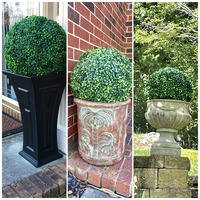 Boules de plantes artificielles en buis pour la décoration de table, de jardin et de mariage