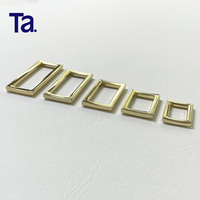 TANAI gesper persegi panjang 16/19/25/31/38mm, gesper tali logam datar cincin logam persegi panjang untuk tas garmen
