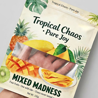 Sacs en plastique refermables personnalisés pour fruits et aliments, avec fenêtre transparente, marque PT, vente en gros