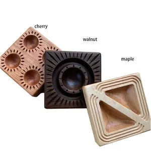 wood sunburst ravioli pasta mold dumpling stamp maker pierogi pelmeni machine double sided gnocchi pasta board