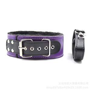 Juguetes sexuales para adultos, productos SM, cuidado de la salud sexual para parejas, collares de cuero PU, collares de felpa, calentadores de cuello, juguetes sexuales, fábrica - Product Image 3