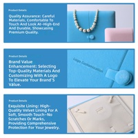 Coffret de rangement carré en velours multicolore à double ouverture pour bijoux, étui moderne personnalisé pour boucles d'oreilles et colliers de perles avec bouton