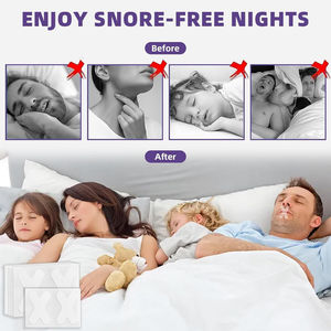 Mundband zum Schlafen 30 Schlafbandstreifen Form X hypoallergene Premium-Qualität Schnarrstreifen schmerzfreie Entfernung durchsichtig - Product Image 3