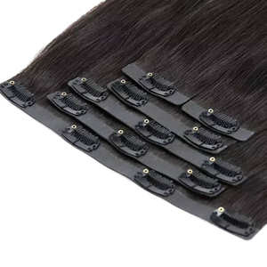 K.SWIGS Premium Double Drawn 100% Human Chinese <b>Hair</b> <b>Clip</b>-<b>in</b> <b>Extensions</b> Natural & Blonde <b>CLIP</b> <b>HAIR</b> - Product Image 2