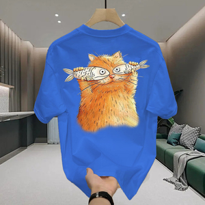 Nuevo DISEÑO DE Camiseta deportiva informal de verano para hombres y mujeres que combina con todo patrón de dibujos animados Delgado precio bajo manga corta al por mayor - Product Image 6