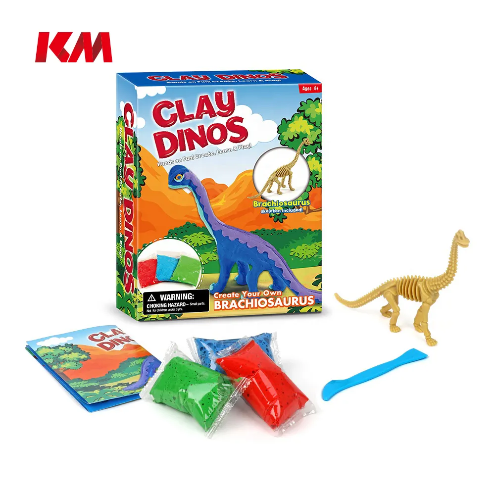 Kit de pintura artesanal de arcilla de dinosaurios para niños, kit de excavación de dinosaurios de plástico, juguetes educativos de dinosaurios para niños, gran oferta