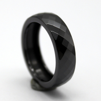Bague Intelligente NFC Personnalisable Plaqué Or Rose, Céramique 6mm de Largeur, Design Zircon Taillé, Étanche, Bijou de Fiançailles et de Mariage, Cadeau