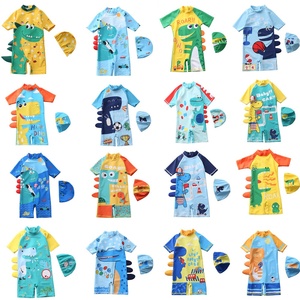 Nuevo Traje de Baño de una Pieza para Niños, con Dibujos Animados, Manga Larga, con Gorro, Protección Solar, Conjunto de 2 Piezas para Niños Pequeños - Product Image 1