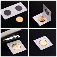 50 Pièces de Protège-Monnaies Carrés Faits Main en Papier, Motif Alphabet, pour Toutes les Collections de Pièces, Fournitures de Rangement de Devises