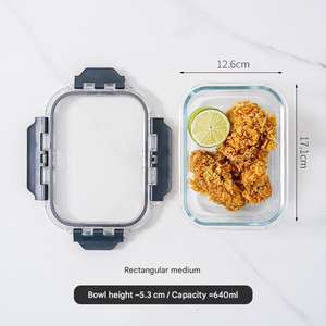 Ensemble de boîtes à lunch en verre hermétique pour la cuisine Contenants de cuisine pour le stockage hermétique des aliments Conteneurs de stockage pour les aliments - Product Image 4