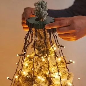 Guirlande lumineuse cascade pour <span class=keywords><strong>sapin</strong></span> de Noël, étanche IP44, 8 modes, avec étoile scintillante, intensité réglable, minuterie, pour intérieur et extérieur, décoration de Noël - Product Image 6