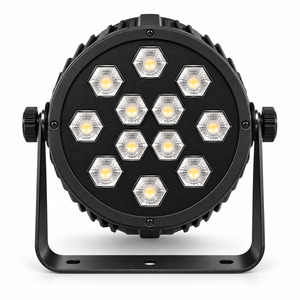 ไฟ LED Par Light 12x15W RGBWA + UV 6-in-1 แบบ Hex Die-Cast สำหรับใช้งานภายในอาคาร พร้อมช่องต่อสัญญาณ DMX แบบ Power Link In/Out - Product Image 1