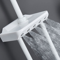 Pistolet de pulvérisation créatif moderne simplicité carré Double tige ABS contrôle de la température corporelle affichage numérique multi-fichiers blanc ensemble de douche