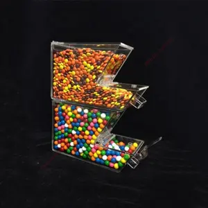 الاكريليك عرض الحلوى البلاستيك موزع الغذاء تكويم الاكريليك المغناطيسي علبة حلوى