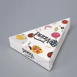 Caja <span class=keywords><strong>de</strong></span> Cartón para Rebanadas <span class=keywords><strong>de</strong></span> Pizza |   Cuña para Llevar Comida, Plana y Plegable, <span class=keywords><strong>de</strong></span> 9/10/12 Pulgadas |   Resistente a la Grasa e Imprimible, Logotipo OEM - Product Image 3