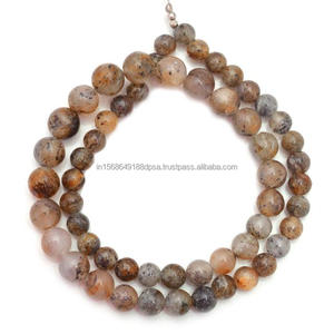 Súper increíble Natural Multi Sunstone suave forma redonda 16 pulgadas cuentas de piedras preciosas Strand uso para hacer joyería collar pendientes - Product Image 1