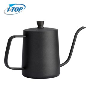 Bollitore da Caffè Moderno Nero in Acciaio Inox 304 con Beccuccio Sottile da 600 ML, Stile Vintage Gooseneck per Caffè Pour-Over - Product Image 1