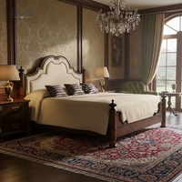 Cama Inglesa de Lujo EKAR Sovereign Manor |   Madera de Burl Tallada a Mano y Marco Tapizado |   Muebles de Dormitorio Principal de Primera Calidad
