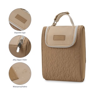 Baby Bottle Storage Bag Insulated Portable Cooler For Travel Outdoor Use Brown Oxford Cloth - Product Image 3