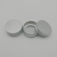 Pot en aluminium rond argenté de 1 oz Boîte contenant de baume à lèvres rond en aluminium argenté de 30ml