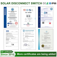 CNLONQ IP66 Caja de disyuntores solares de cobre PA66 para fotovoltaica, 1 entrada 1 salida, DC500V 2P, interruptor de desconexión MCB con MC-4 Plug-and-Play y gancho