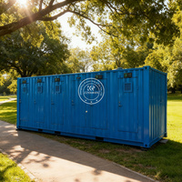 Toilettes en conteneur maritime de 20 pieds préfabriquées écologiques, bloc de toilettes modulaire, solution clé en main, toilettes portables en conteneur
