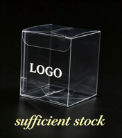 Boîte en plastique transparente carrée personnalisée, PET PVC, impression offset UV, sérigraphie, logo OEM/ODM pour emballage cadeau et artisanat