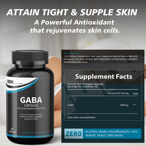 Suplemento para Dormir Profundamente de Marca Privada OEM, Cápsulas de 5-HTP GABA, 500 mg de L-teanina, Cápsulas de GABA - Product Image 4