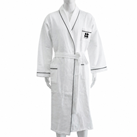 Peignoir de spa et d'hôtel personnalisé en tissu gaufré chaud avec col kimono, cadeau d'entreprise, vêtements de détente pour adultes, ceinturé, fournisseur pour sauna