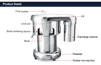 Lintrich N2000a Elektrische Commerciële Keukenapparatuur Roestvrij Staal Slow Juicer Extractor Fruit Juicer Door China Leverancier